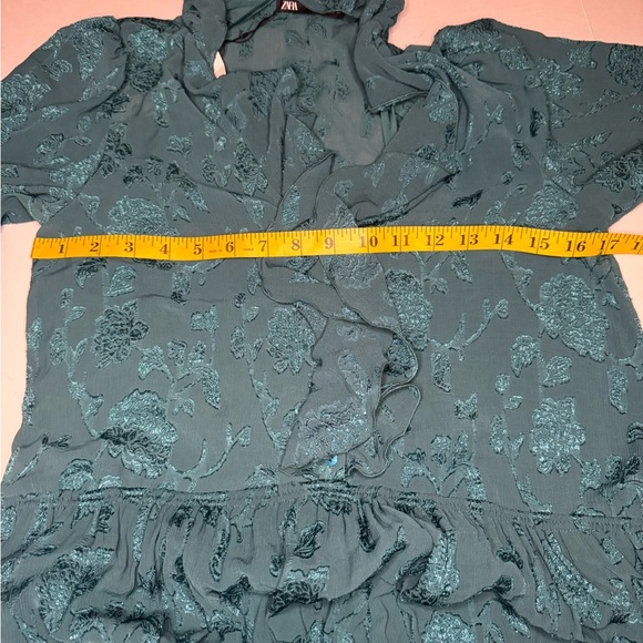 Zara Elegant Teal Maxi Dress Size XS.  #55 - Picture 13 of 15